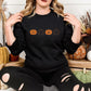 Embroidered Pumpkin Sweatshirt, Halloween Fall Jumper, Jack-o-Lantern Sweatshirt, Halloween Embroidered Sweater, Spooky Season Fall Outfits
