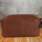 Personalized Men's Leather Toiletry Bag, Groomsman Engraved Dopp Kit, Small Travel Toiletry Bag, Mens Leather Accessory, Custom Gift for Him