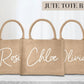 Personalised Tote Bag, Custom Name Printed Totes, Minimalist Canvas Cotton Shopping Bags, Gifts for Wife, Hen Party Tote Bag, Gifts for Her