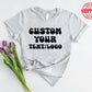 Personalised Text or Logo Printed Shirt, Custom Design Monogram T-Shirt, Your Company Logo Here Outfit, Comfy Easy Fit Business Gift for Him