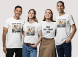 Personalised Text & Image Tee Shirt, Custom Family Photo Printed T-Shirt, Your Image/Design Here Tee Tops, Customised Men Women Kids Gifts