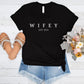 Custom Hubby/Wifey Printed T-Shirt, Personalised Special Est Date Shirt, Wifey Wedding Hen Do Tees, Bride and Groom Couple Matching Shirts