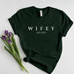 Custom Hubby/Wifey Printed T-Shirt, Personalised Special Est Date Shirt, Wifey Wedding Hen Do Tees, Bride and Groom Couple Matching Shirts