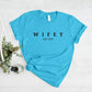 Custom Hubby/Wifey Printed T-Shirt, Personalised Special Est Date Shirt, Wifey Wedding Hen Do Tees, Bride and Groom Couple Matching Shirts