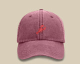 Embroidered Lobster Hat, Vintage Style Comfort Colors Lobster Design Stich 100 Cotton Sun Hat, Unisex Baseball Caps, Trucker Hat, Dad Gifts