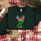 Custom Christmas Sweatshirt, Personalised Name & Initial Xmas Sweater, Buffalo Plaid Initial Printed Xmas Jumper, Best Christmas Party Gifts