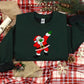 Dabbing Santa Sweatshirt, Christmas Funny Dancing Santa Sweatshirt, Family Matching Xmas Printed Jumpers, Christmas Eve Party Clothing Gifts