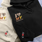 Embroidered I Love My Girlfriend Hoodies, Valentines Day Couple Matching Hoodie, Custom Initials on Sleeve Matching Jumper, Valentines Gift