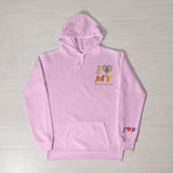 Embroidered I Love My Girlfriend Hoodies, Valentines Day Couple Matching Hoodie, Custom Initials on Sleeve Matching Jumper, Valentines Gift