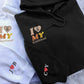 Embroidered I Love My Girlfriend Hoodies, Valentines Day Couple Matching Hoodie, Custom Initials on Sleeve Matching Jumper, Valentines Gift