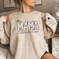 Personalised Mama Crewneck Sweatshirt, Custom Kids Name on Sleeve Sweater, Floral Mama Printed Mother Day Jumper, Mothers Day Gift for Mom