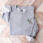 Embroidered Easter Bunny Sweatshirt, Funny Easter Day Sweater for Women, Cute Bunny with Carrot Crewneck Jumper, Easter Bunny Lover Gifts