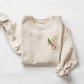 Embroidered Easter Bunny Sweatshirt, Funny Easter Day Sweater for Women, Cute Bunny with Carrot Crewneck Jumper, Easter Bunny Lover Gifts