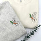Embroidered Easter Bunny Sweatshirt, Funny Easter Day Sweater for Women, Cute Bunny with Carrot Crewneck Jumper, Easter Bunny Lover Gifts