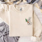 Embroidered Easter Bunny Sweatshirt, Funny Easter Day Sweater for Women, Cute Bunny with Carrot Crewneck Jumper, Easter Bunny Lover Gifts