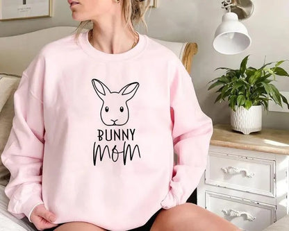 Bunny Mom Mothers Day Sweatshirt, Easter Bunny Mom Printed Sweater, Bunny Mama Sweatshirt for Women, Rabbit Lover Sweater, Mothers Day Gift