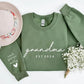 Custom Mama Puff Print Sweatshirt, Personalised Grandma Sweater with kids Name, Grandparents Embossed Jumper, Mothers Day Gift for Granny
