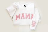Personalized Mama Sweatshirt, Custom Mom Puff Print Sweater with Kid Names, Mother’s Day Present, Family Apparel, Mother's Day New Mom Gifts