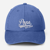 Custom Pop Embroidered Hat, Personalized Est. Year Baseball Cap, Vintage Grandpa Hat, Pop Hat for Grandfather, Best Dad Birthday Gifts