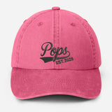Custom Pop Embroidered Hat, Personalized Est. Year Baseball Cap, Vintage Grandpa Hat, Pop Hat for Grandfather, Best Dad Birthday Gifts