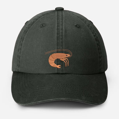 Shrimp Embroidered Baseball Hat, Vintage Style Dad Adjustable Strap Hat, Shrimp Prawn Fathers Day Hat, Seafood Lover Gifts, Fisherman Gifts