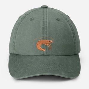 Shrimp Embroidered Baseball Hat, Vintage Style Dad Adjustable Strap Hat, Shrimp Prawn Fathers Day Hat, Seafood Lover Gifts, Fisherman Gifts