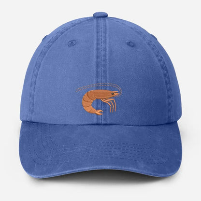 Shrimp Embroidered Baseball Hat, Vintage Style Dad Adjustable Strap Hat, Shrimp Prawn Fathers Day Hat, Seafood Lover Gifts, Fisherman Gifts