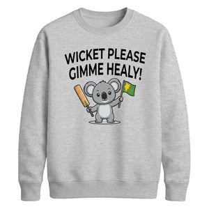 Wicket Please Gimme Healy Women Cricket Sweatshirt - T20 Womens World Cup Sweatshirt Australia