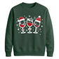 Wine Glasses Graphic Christmas Unisex Sweatshirt