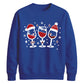 Wine Glasses Graphic Christmas Unisex Sweatshirt