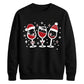 Wine Glasses Graphic Christmas Unisex Sweatshirt