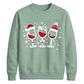 Wine Glasses Graphic Christmas Unisex Sweatshirt