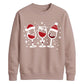 Wine Glasses Graphic Christmas Unisex Sweatshirt