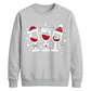 Wine Glasses Graphic Christmas Unisex Sweatshirt