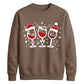 Wine Glasses Graphic Christmas Unisex Sweatshirt