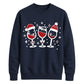 Wine Glasses Graphic Christmas Unisex Sweatshirt