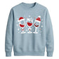 Wine Glasses Graphic Christmas Unisex Sweatshirt