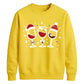 Wine Glasses Graphic Christmas Unisex Sweatshirt