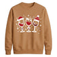 Wine Glasses Graphic Christmas Unisex Sweatshirt