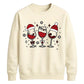 Wine Glasses Graphic Christmas Unisex Sweatshirt