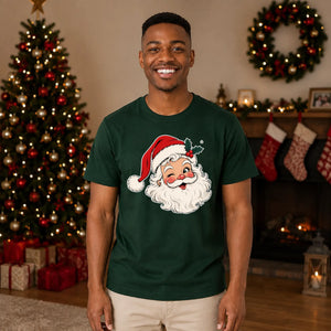 Winking Santa Claus Graphic Christmas Unisex T-Shirt