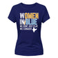India T20 Women's World Cup Women In Blue Women's Cricket Printed Ladies Fit T-Shirt