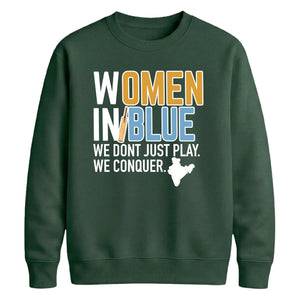 Indian Cricket T20 World Cup 2026 Indian Team 2026 Women in Blue India Women Cricket Printed Unisex Sweatshirt