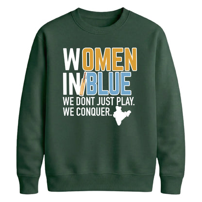 Indian Cricket T20 World Cup 2026 Indian Team 2026 Women in Blue India Women Cricket Printed Unisex Sweatshirt