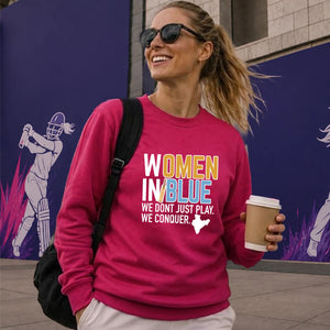 Indian Cricket T20 World Cup 2026 Indian Team 2026 Women in Blue India Women Cricket Printed Unisex Sweatshirt