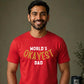World's Okayest Dad Father's Day Printed Unisex T-Shirt