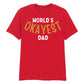 World's Okayest Dad Father's Day Printed Unisex T-Shirt