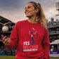 Yes We Can Women Cricket Printed Unisex Sweatshirt T20 Womens World Cup