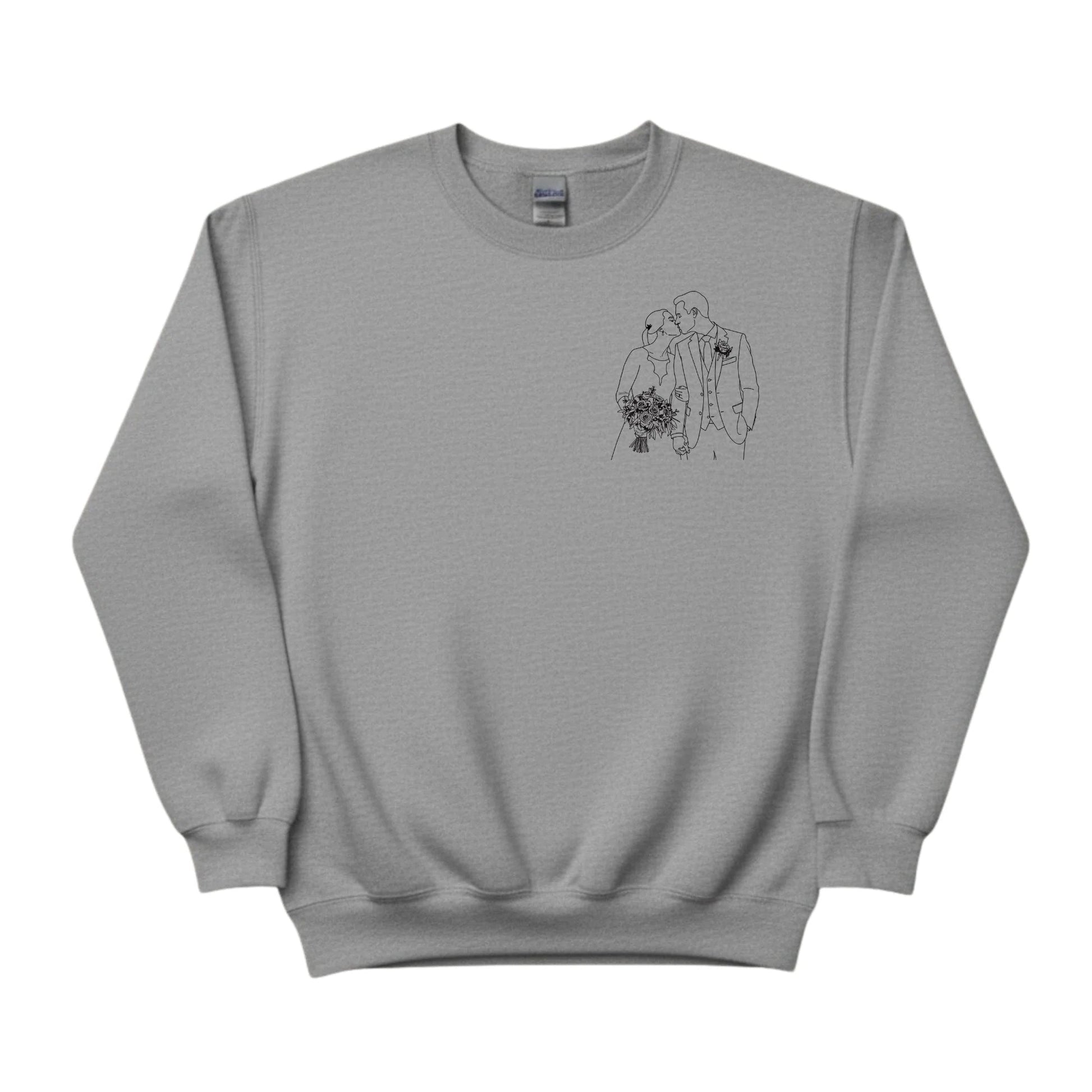 A Promise with Love Personalised Image Sketch Printed Sweatshirt - PW420