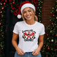 Adorable festive gnomes graphic Christmas Ladies T-Shirt